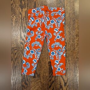 Red/White/Blue Floral Paisley Leggings